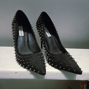Steve Madden Black Spiked Heels